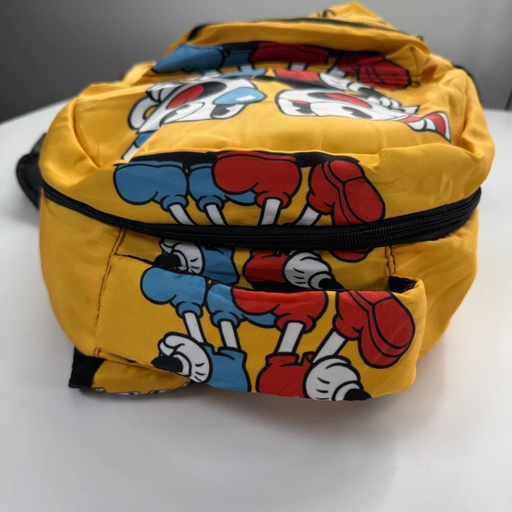 Cuphead And MugMan Loungefly Dont Deal with the Devil Backpack‎ Yellow Full Size